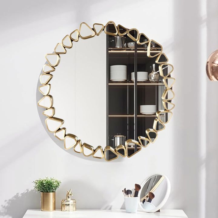 Gold Pebble Wall Mirror