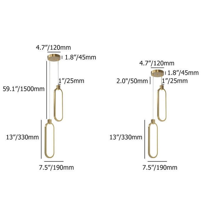 2-Light Pendant Light Ceiling Light Adjustable Height