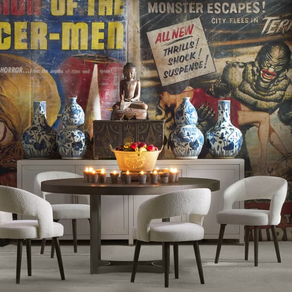 Franco Dining Chair, Dining Chair, Brown/White