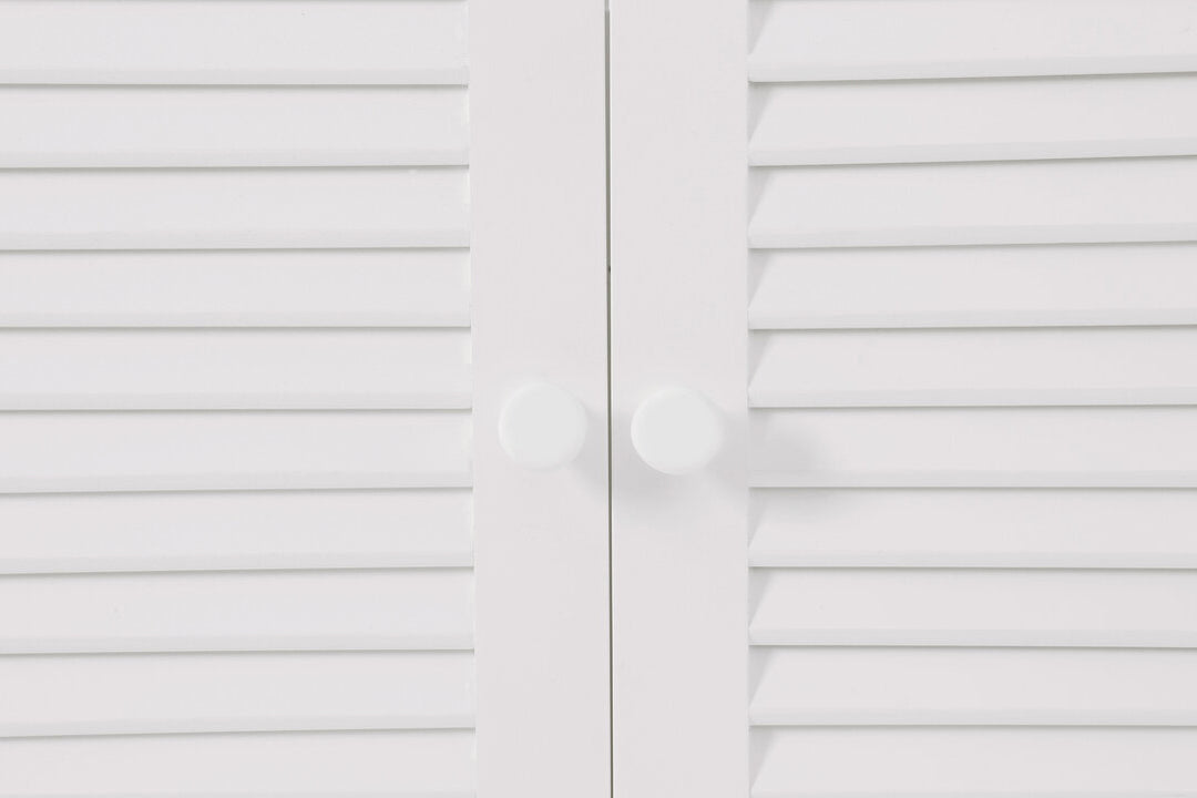 Chickadee White Wood Under Sink Bathroom Cabinet