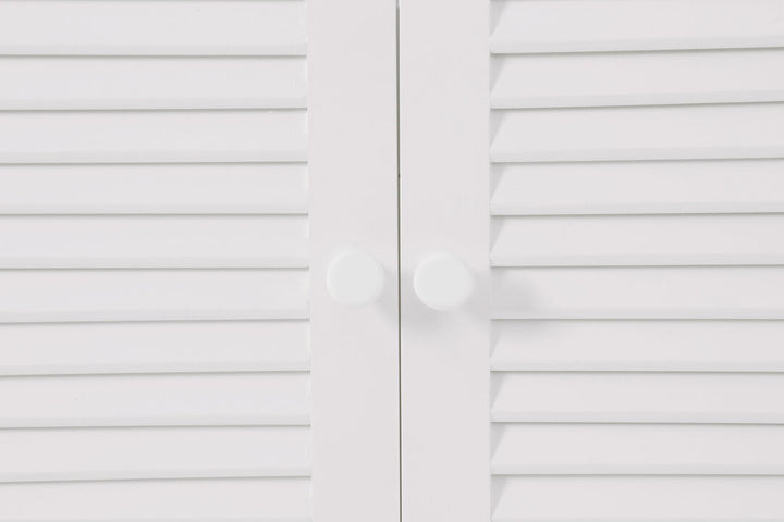 Chickadee White Wood Under Sink Bathroom Cabinet