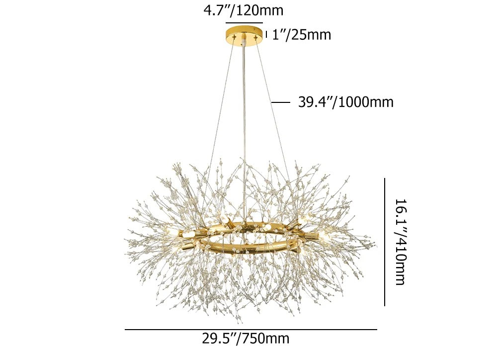 Crystal Firework Sputnik Chandelier