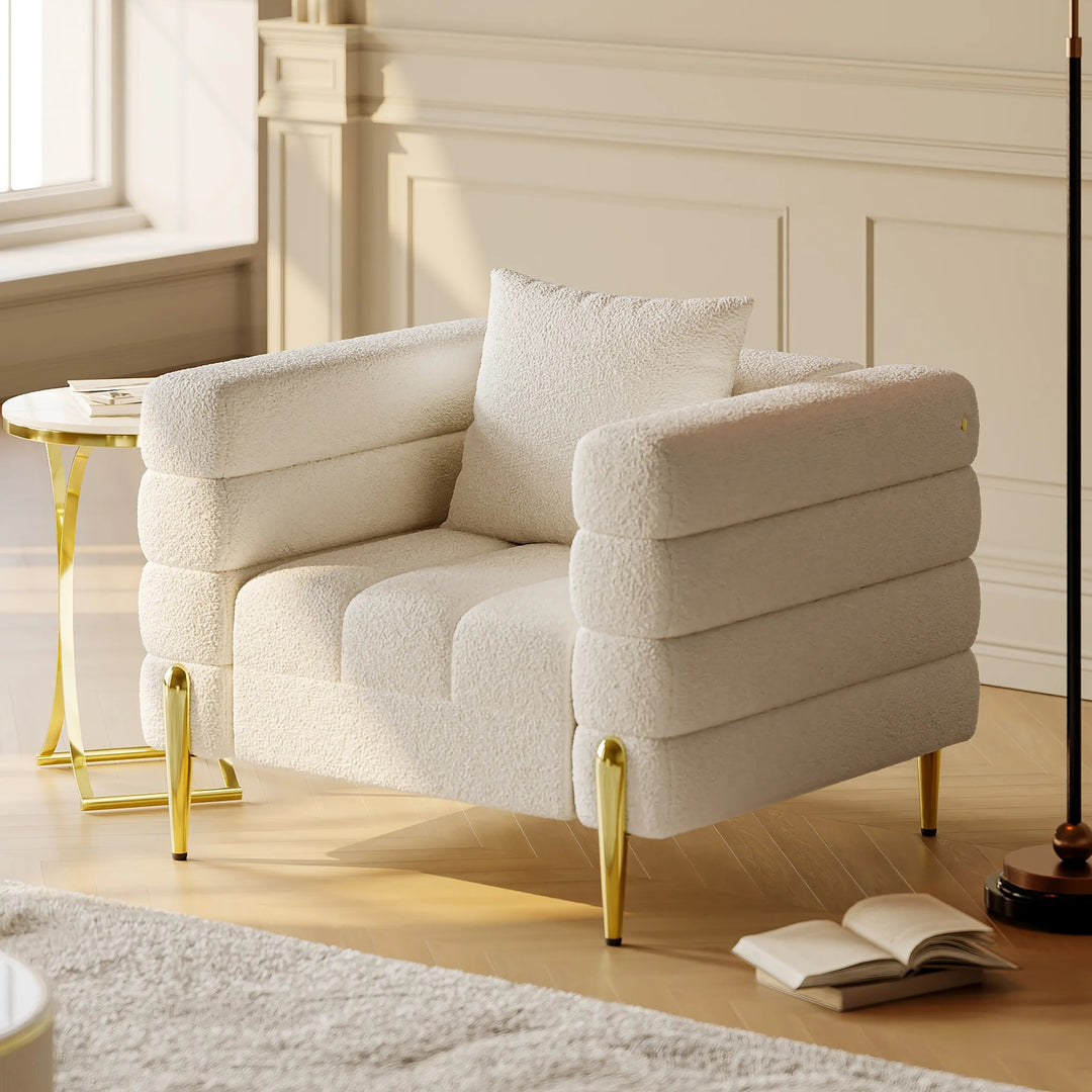 Aurora Boucle Upholstered Accent Chair