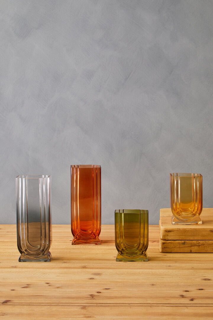 Ricky Large Orange Glass Vase