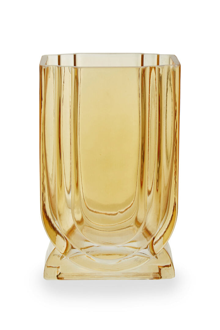 Ricky Small Ochre Yellow Glass Vase