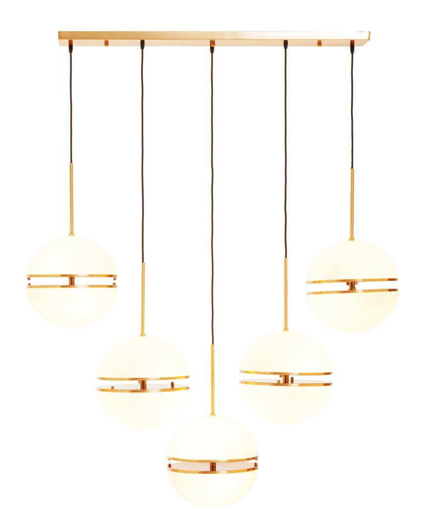 Rio Five Ball Brass Pendant Light