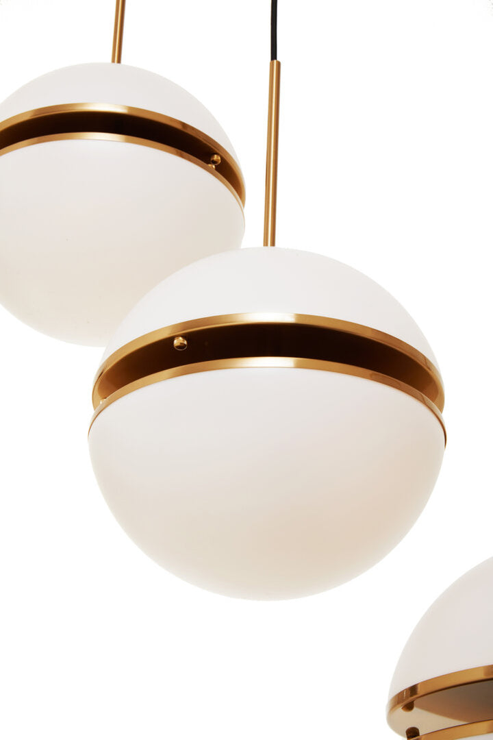 Rio Five Ball Brass Pendant Light