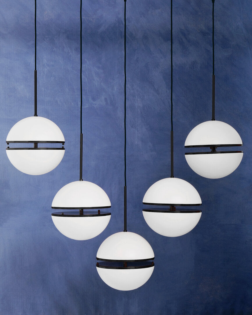 Rio Five Ball Matte Black Pendant Light
