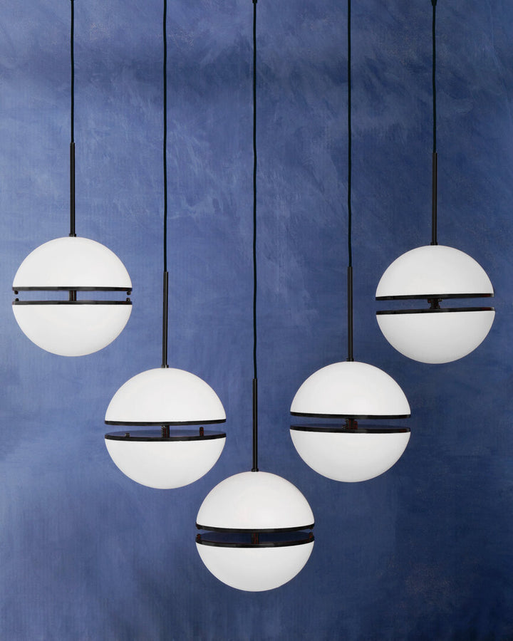 Rio Five Ball Matte Black Pendant Light