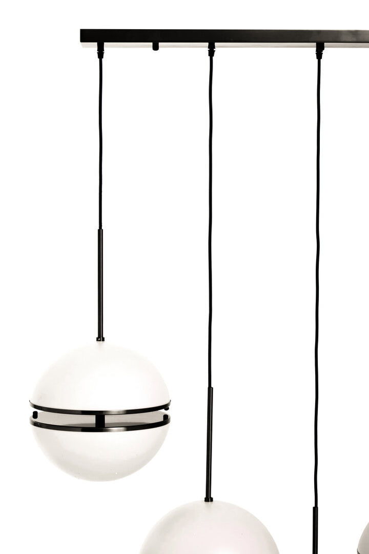 Rio Five Ball Matte Black Pendant Light