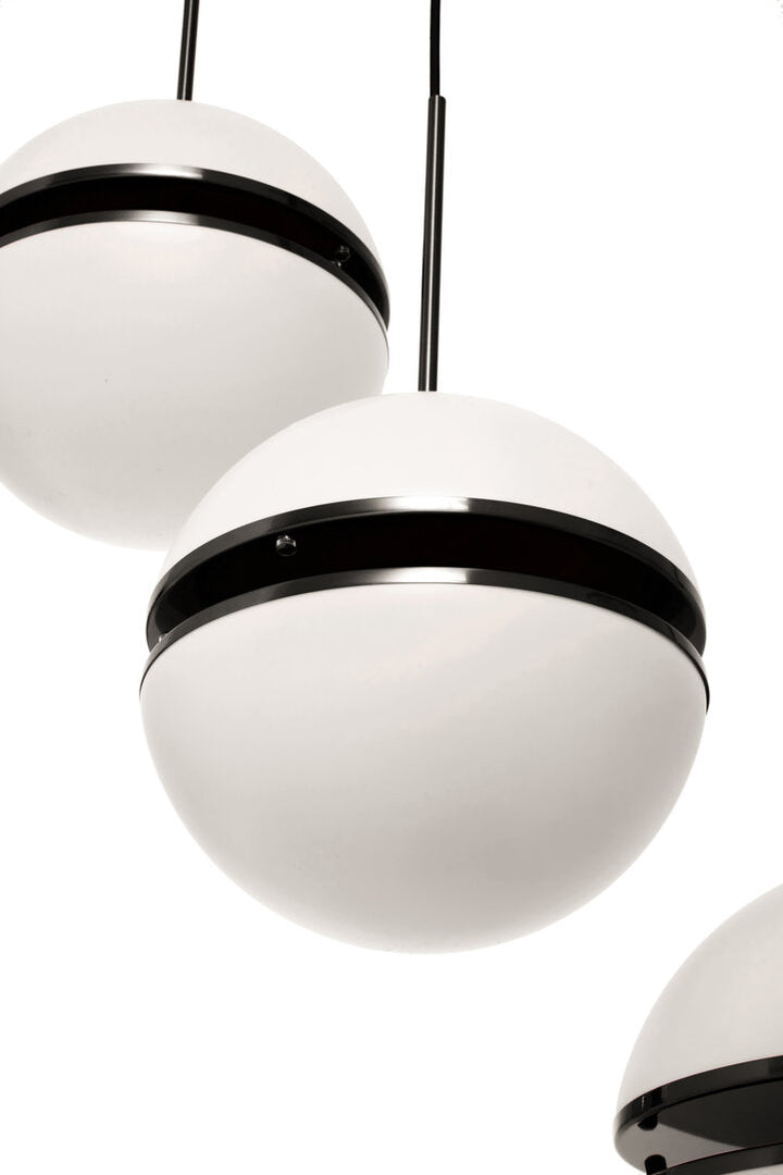 Rio Five Ball Matte Black Pendant Light