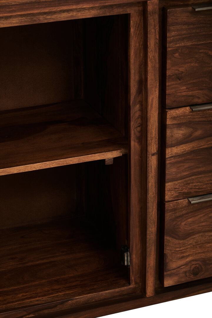 Woodpecker Two Door Three Drawer Sheesham And Acacia Sideboard