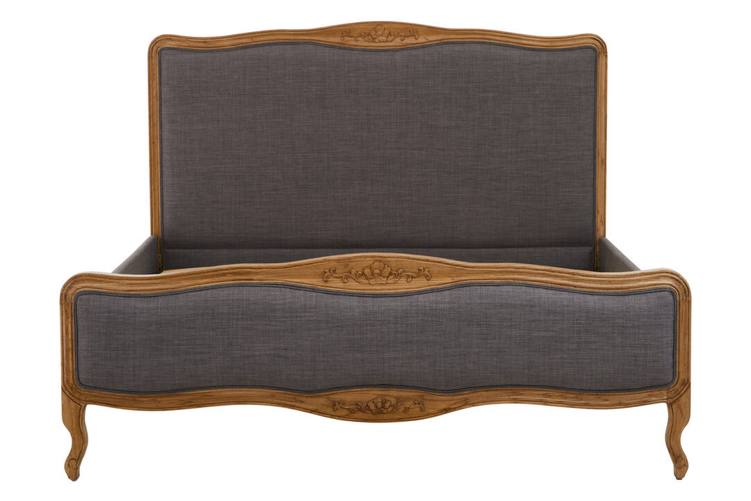 Heron Grey Fabric Kingsize Bed
