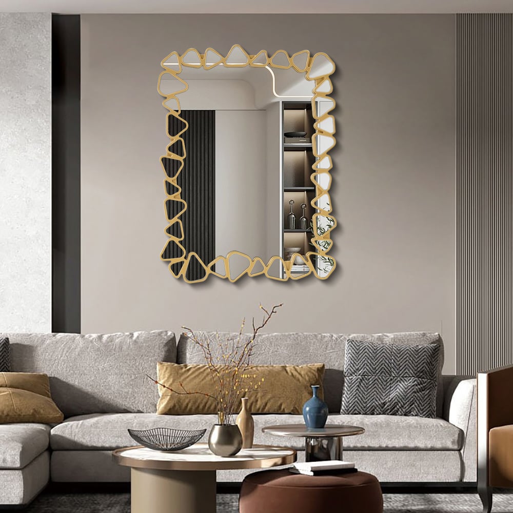 Gold Pebble Wall Mirror