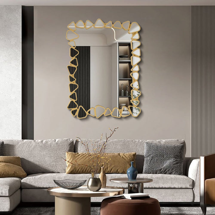Gold Pebble Wall Mirror