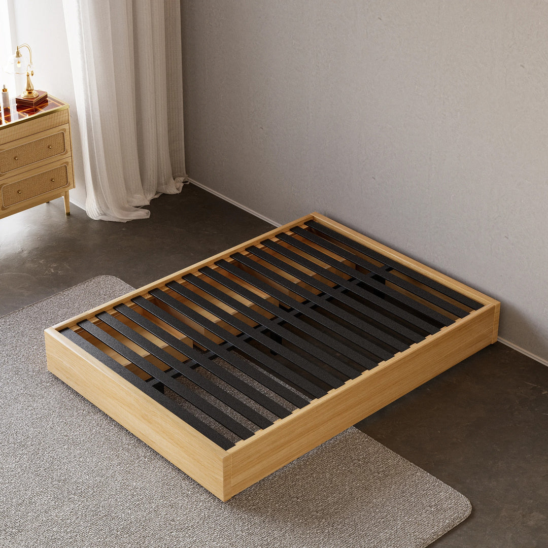 Japan King Size Natural Bed Frame with Storage