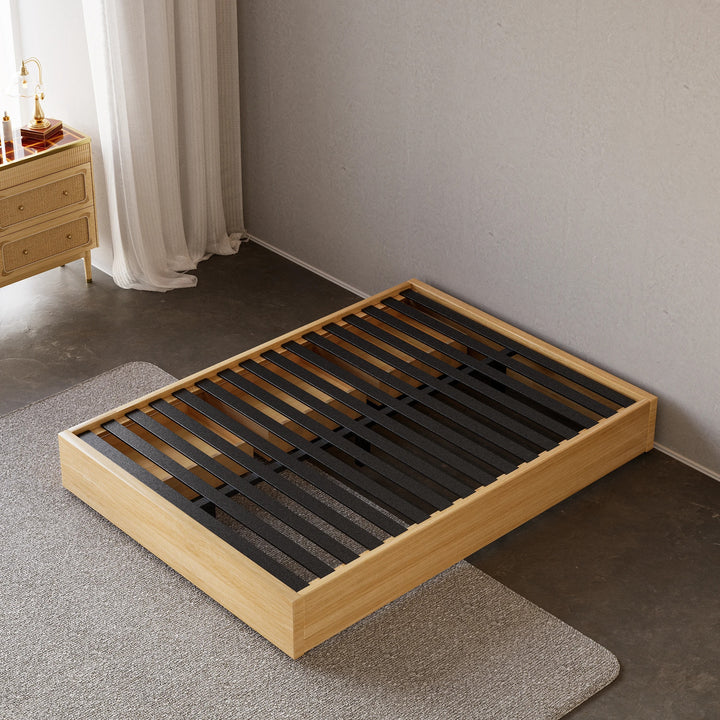 Japan King Size Natural Bed Frame with Storage