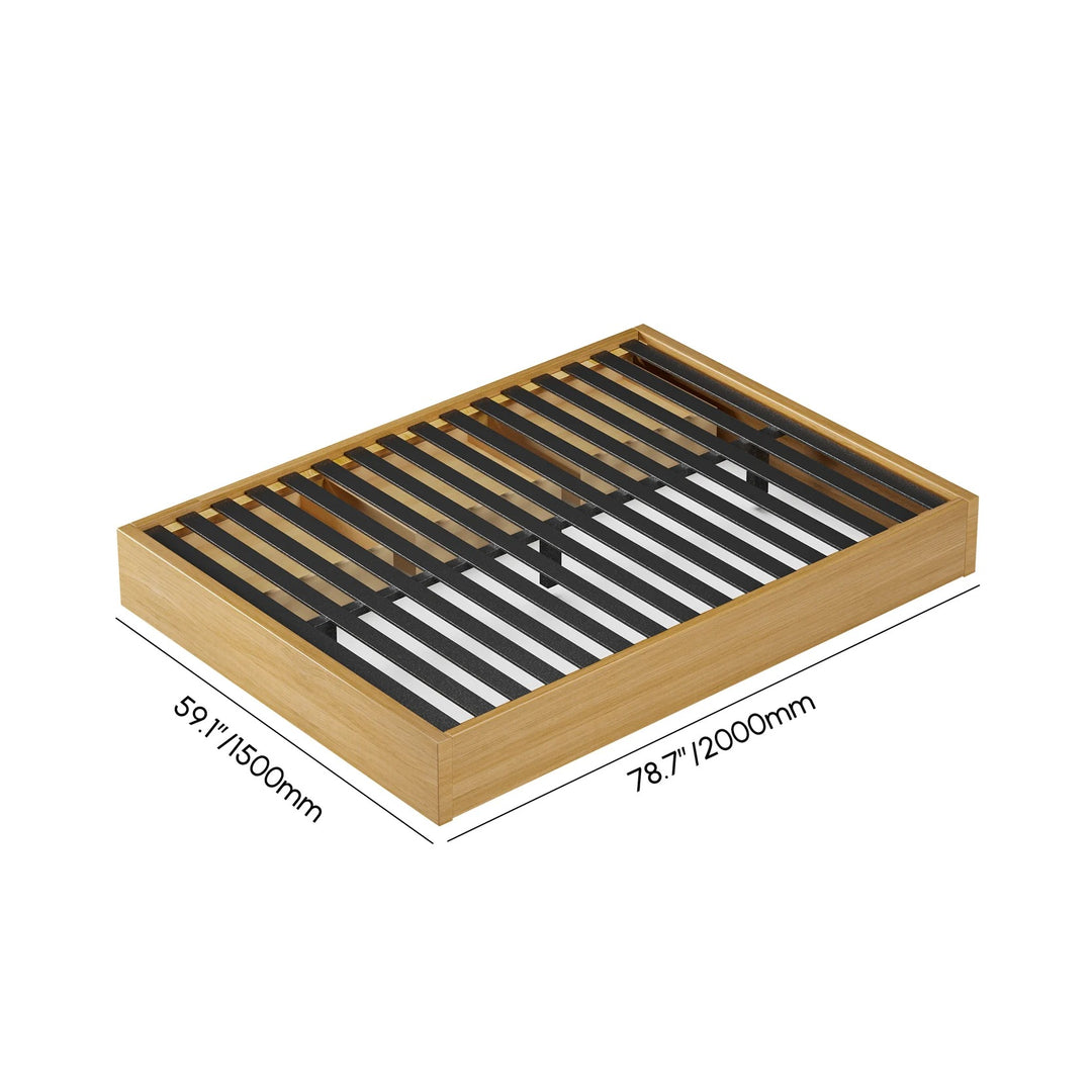 Japan King Size Natural Bed Frame with Storage