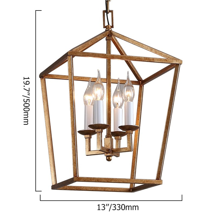 Foyer Pendant Light in Brass