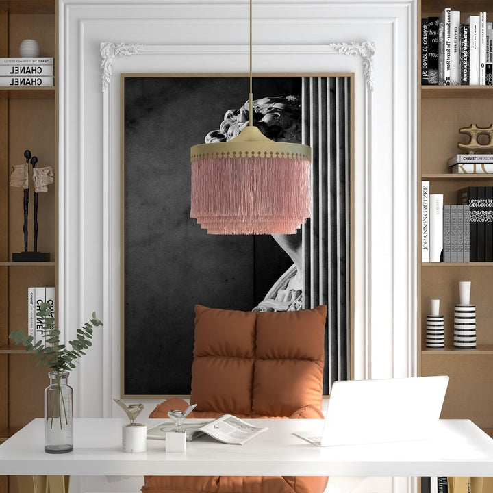 Fringe Pink Pendant Light
