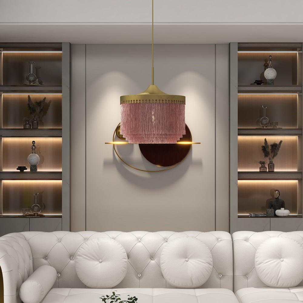 Fringe Pink Pendant Light