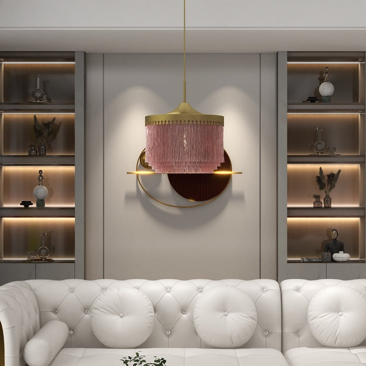Fringe Pink Pendant Light