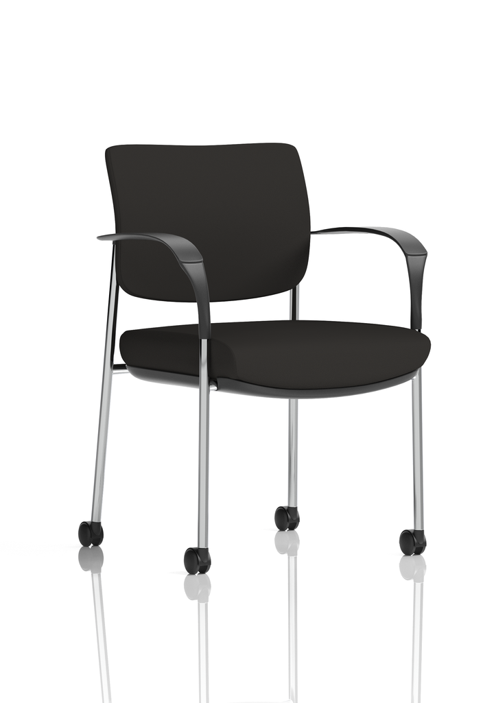Brunswick Deluxe Medium Back Visitor Office Chair with Arms with Castors