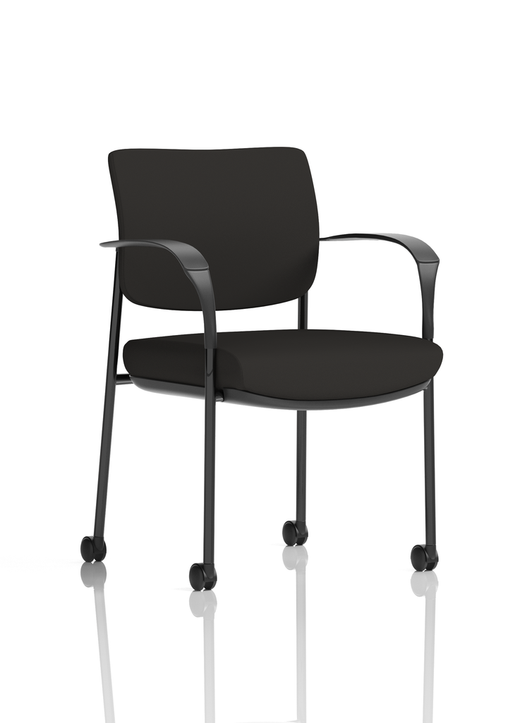 Brunswick Deluxe Medium Back Visitor Office Chair with Arms with Castors