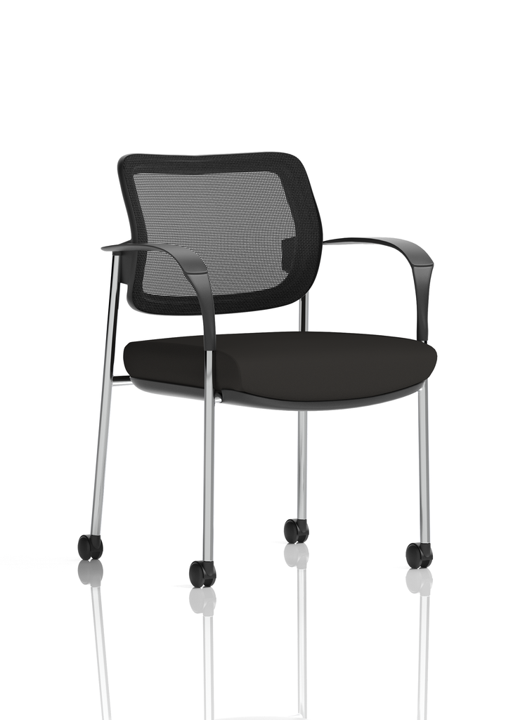 Brunswick Deluxe Medium Back Visitor Office Chair with Arms with Castors