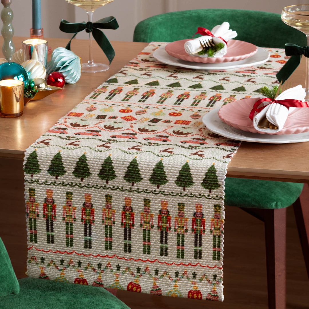 CHRISTMAS CELEBRATIONS 180X35 TABLE RUNNER MULTI