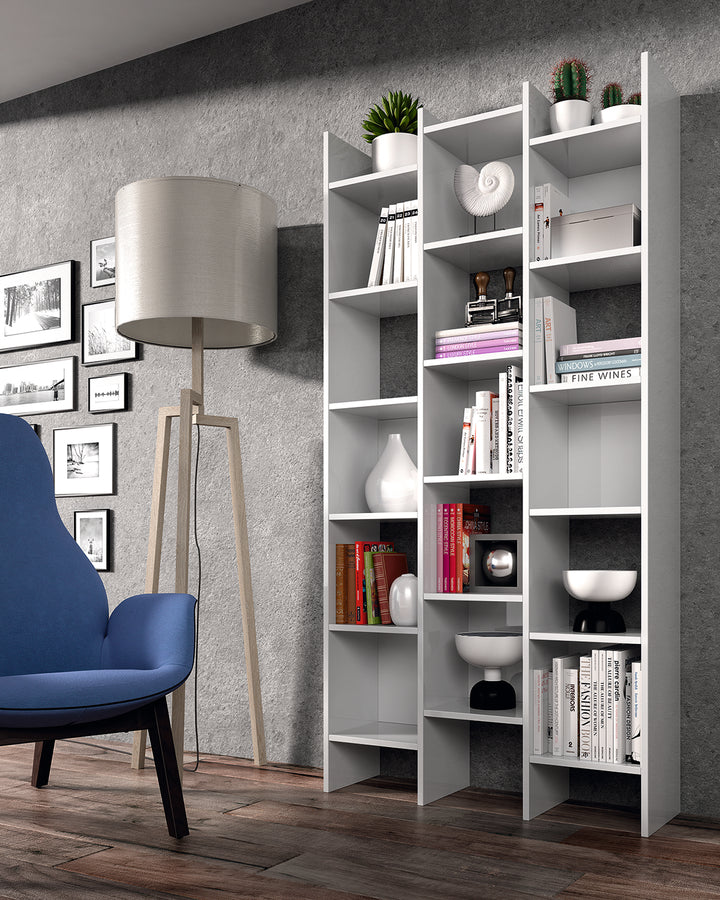 Daisy White Gloss Triple Bookcase