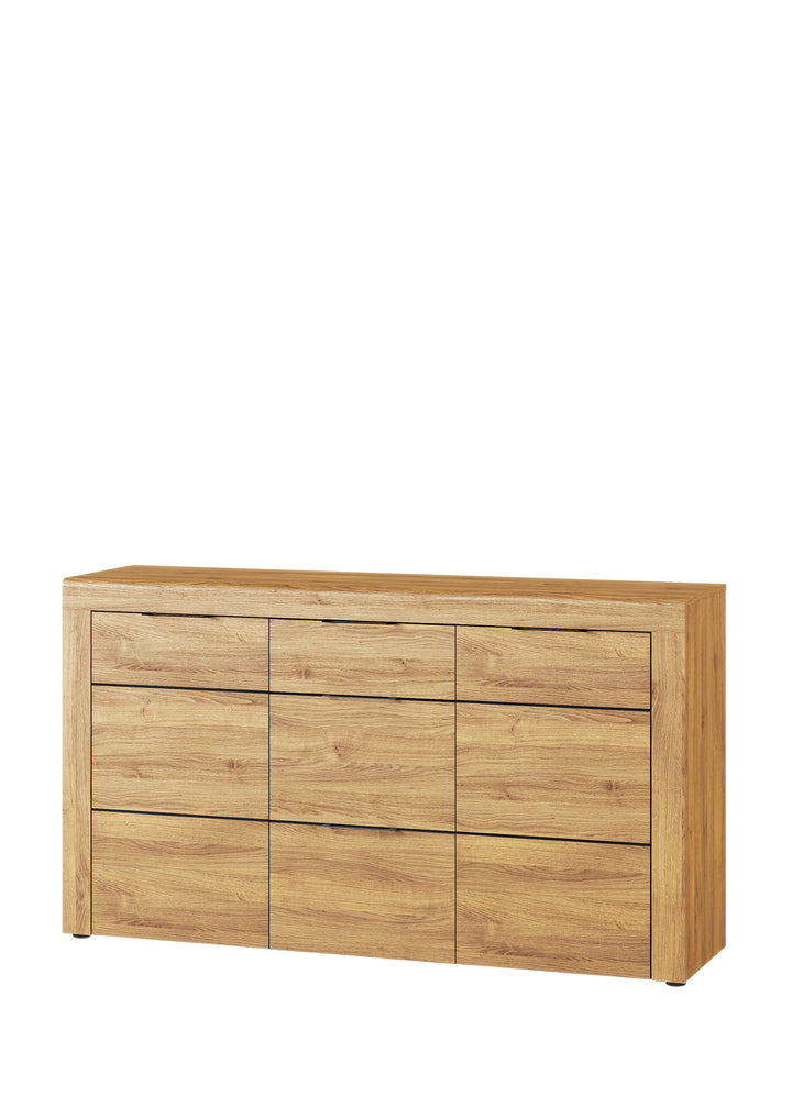 Violet Large Oak Effect 3 Drawer Siderack