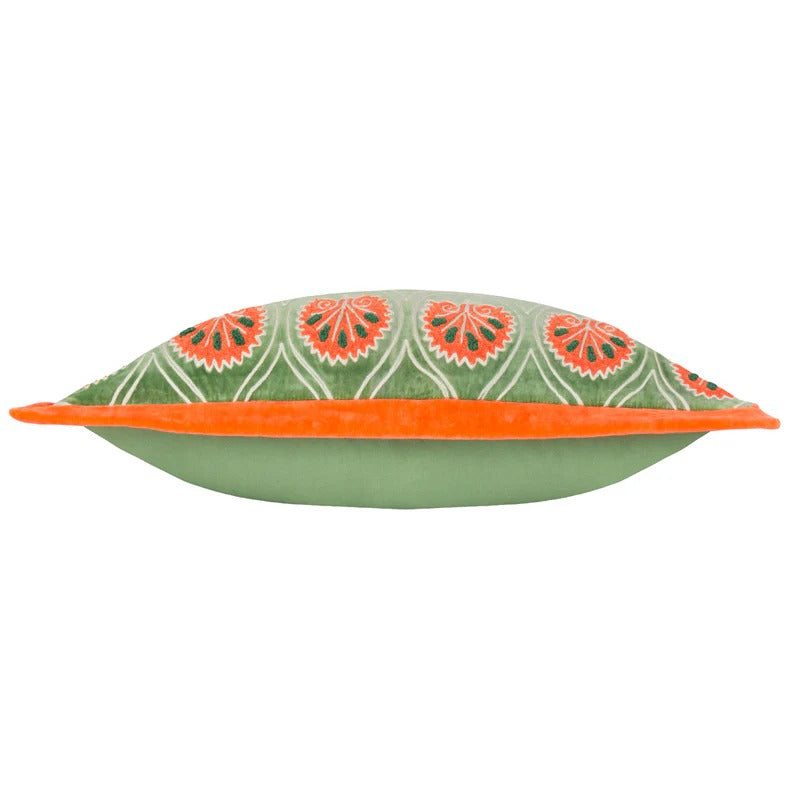 CASA CUSHION PERIDOT/ORANGE
