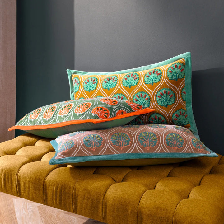 CASA CUSHION OCHRE/MARINE