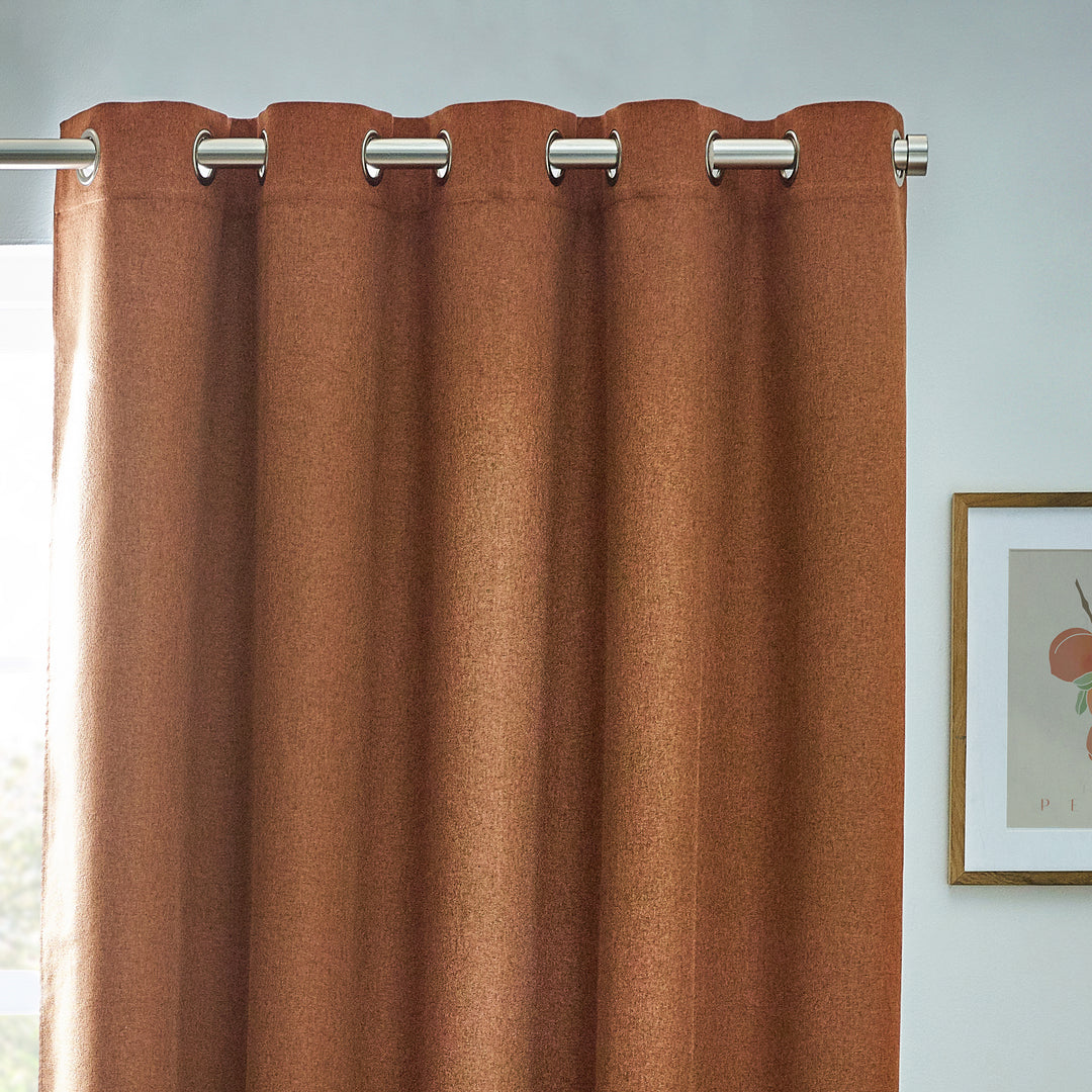 DAWN 117X183 EYELET CURTAIN BRICK