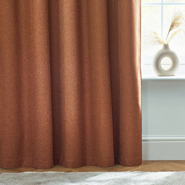 DAWN 117X183 EYELET CURTAIN BRICK