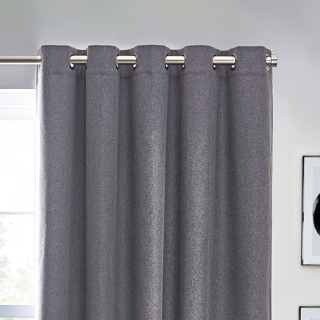 DAWN 117X183 EYELET CURTAIN CHARCOAL