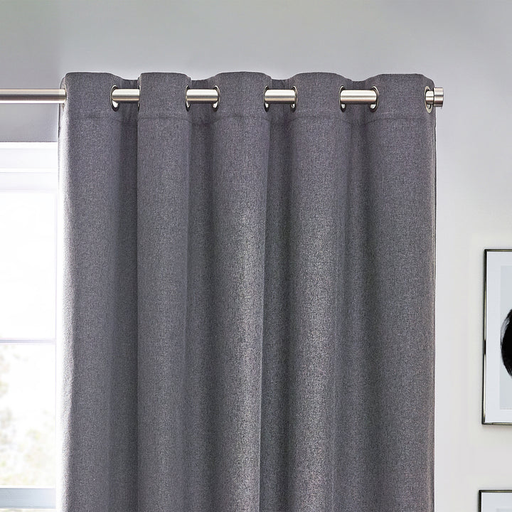 DAWN 117X183 EYELET CURTAIN CHARCOAL