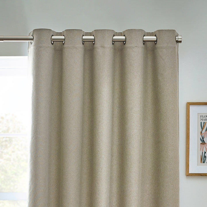 DAWN 117X183 EYELET CURTAIN NATURAL