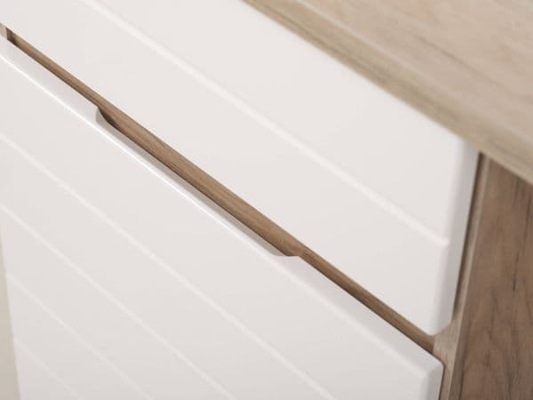 Tulip Oak and White Gloss Desk