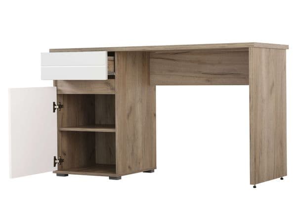 Tulip Oak and White Gloss Desk