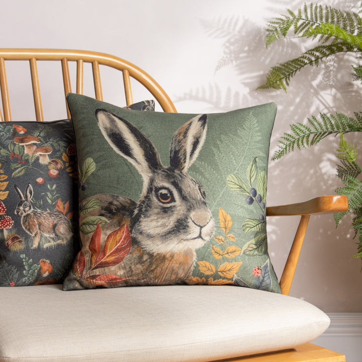 FOREST HARE PROFILE 43X43 CUSHION COVER GREY