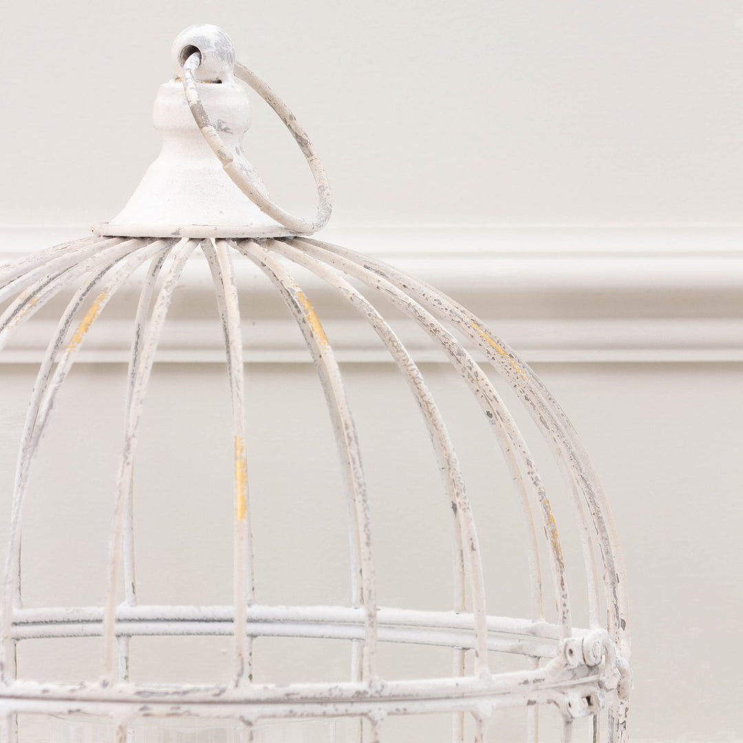 FLEUR ET FAUNE METAL LANTERN WHITE