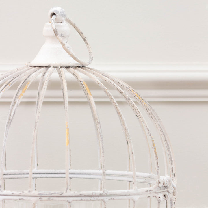 FLEUR ET FAUNE METAL LANTERN WHITE