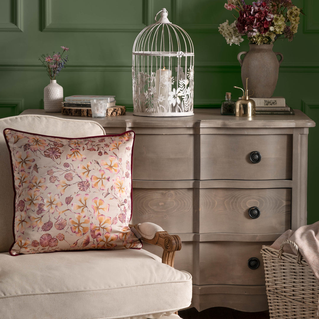 FLEUR ET FAUNE METAL LANTERN WHITE