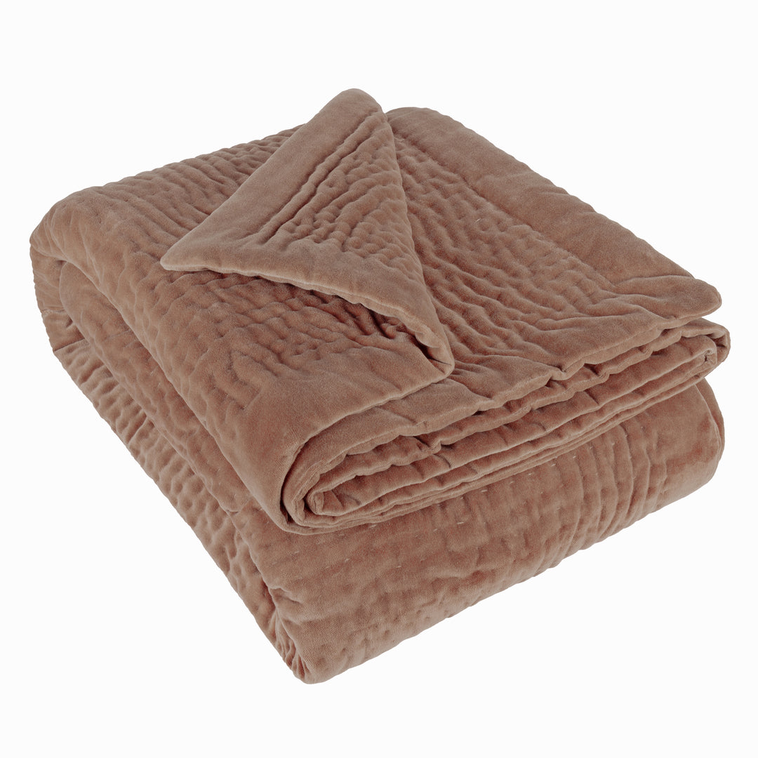 HAZE VELVET 140X220 THROW CORAL