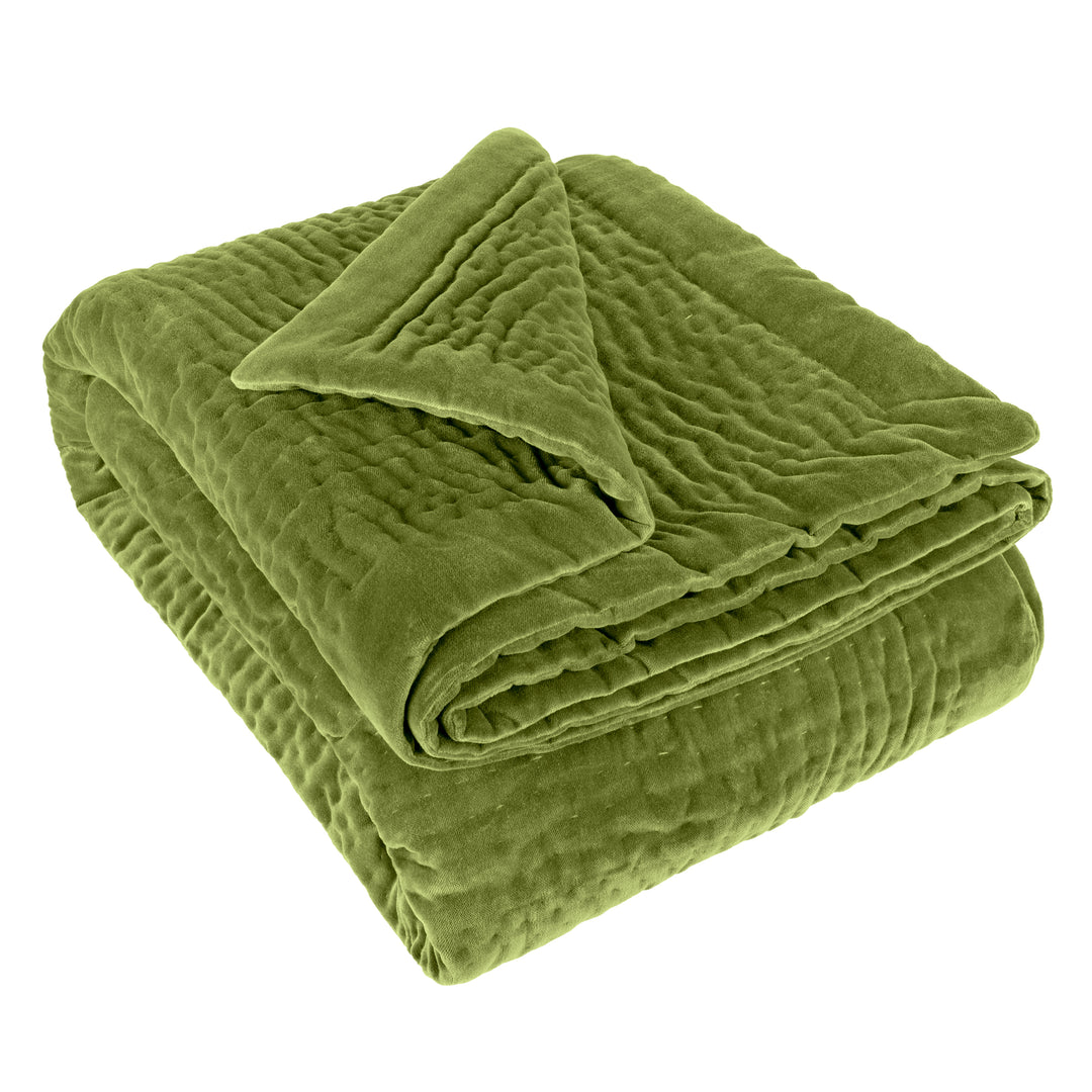 HAZE VELVET 140X220 THROW GRASS