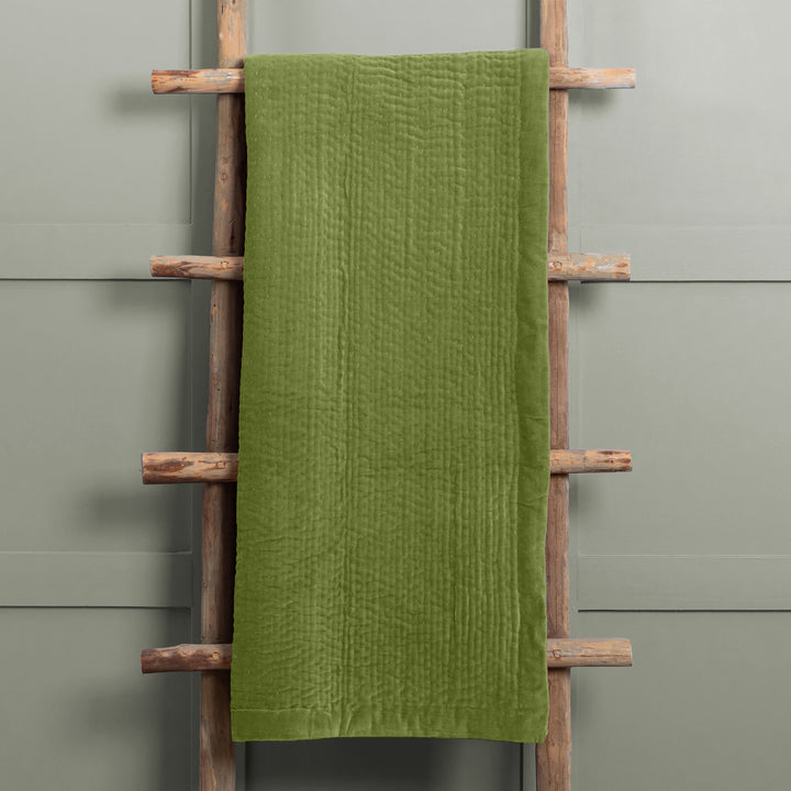 HAZE VELVET 140X220 THROW GRASS