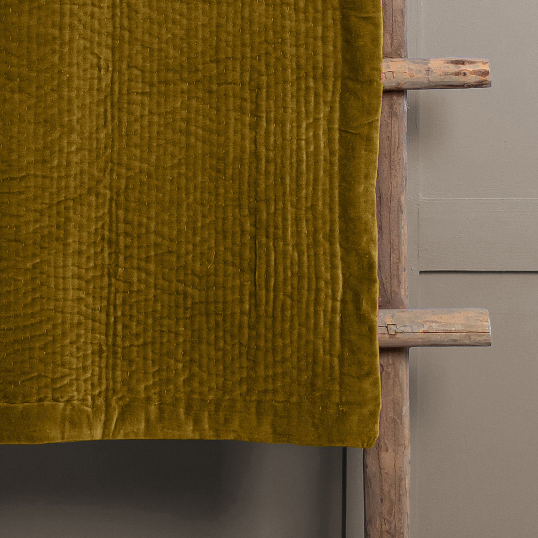 HAZE VELVET 140X220 THROW MUSTARD