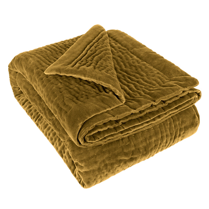 HAZE VELVET 140X220 THROW MUSTARD